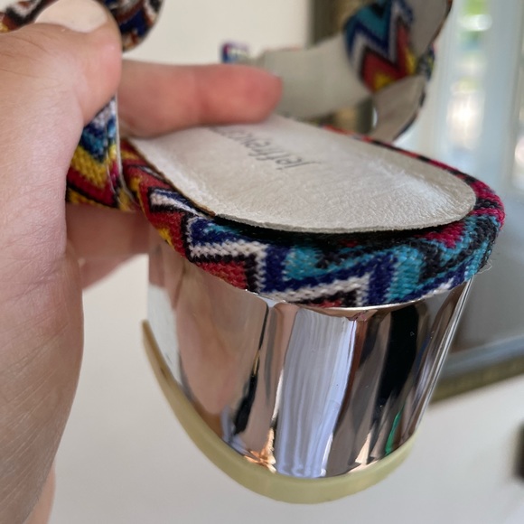 Jeffrey Campbell Dody Multicolour woven open toe low heel strappy sandal 8.5 - Picture 6 of 8